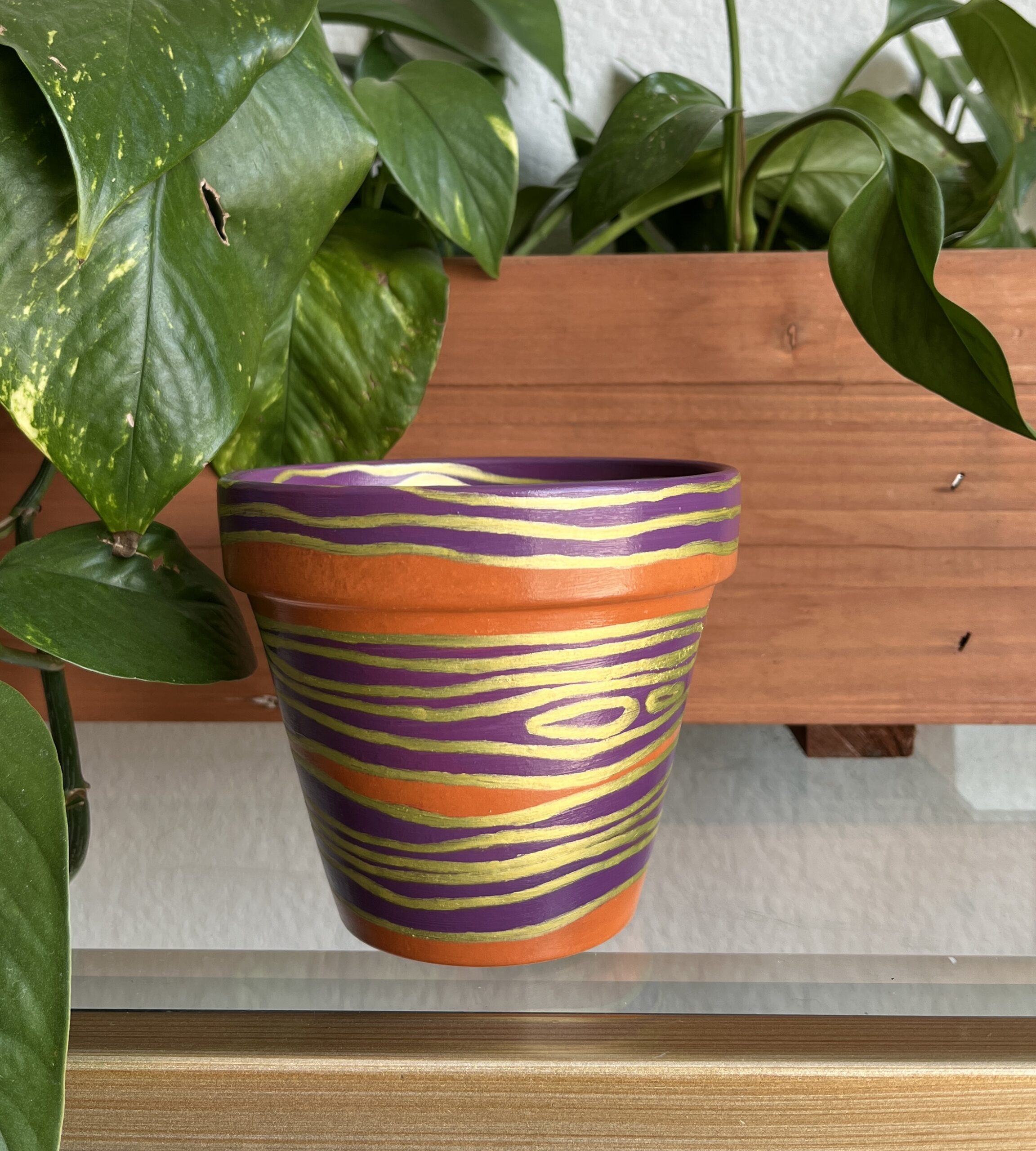 Painted Terra Cotta Planter - 4 inches