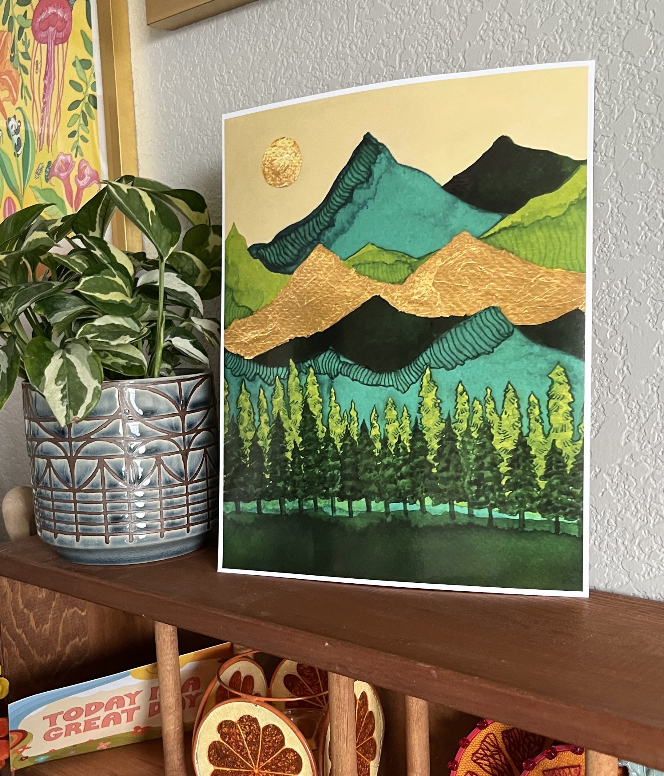 "Green Mountains" Print