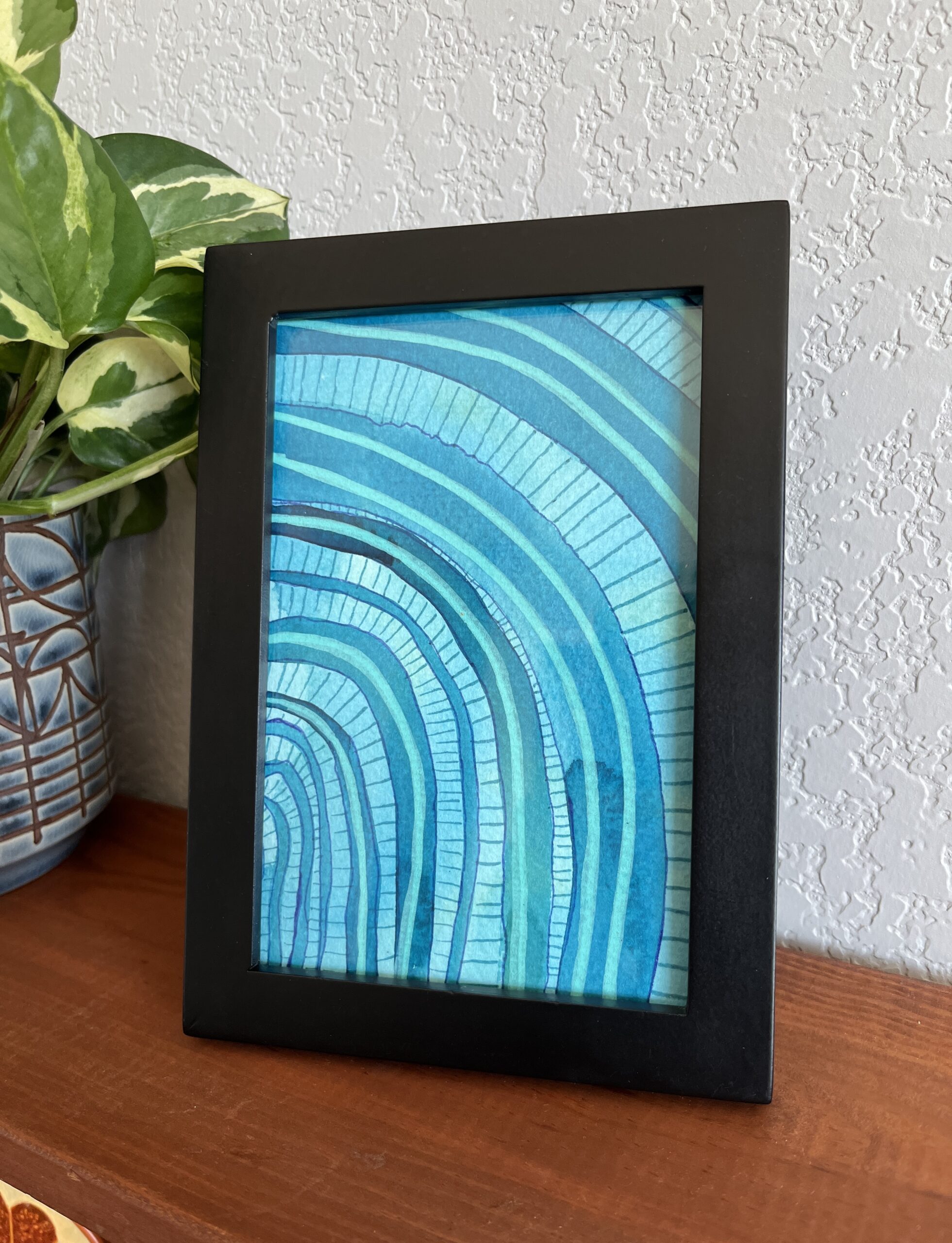 Abstract Mini - Original Watercolor Painting