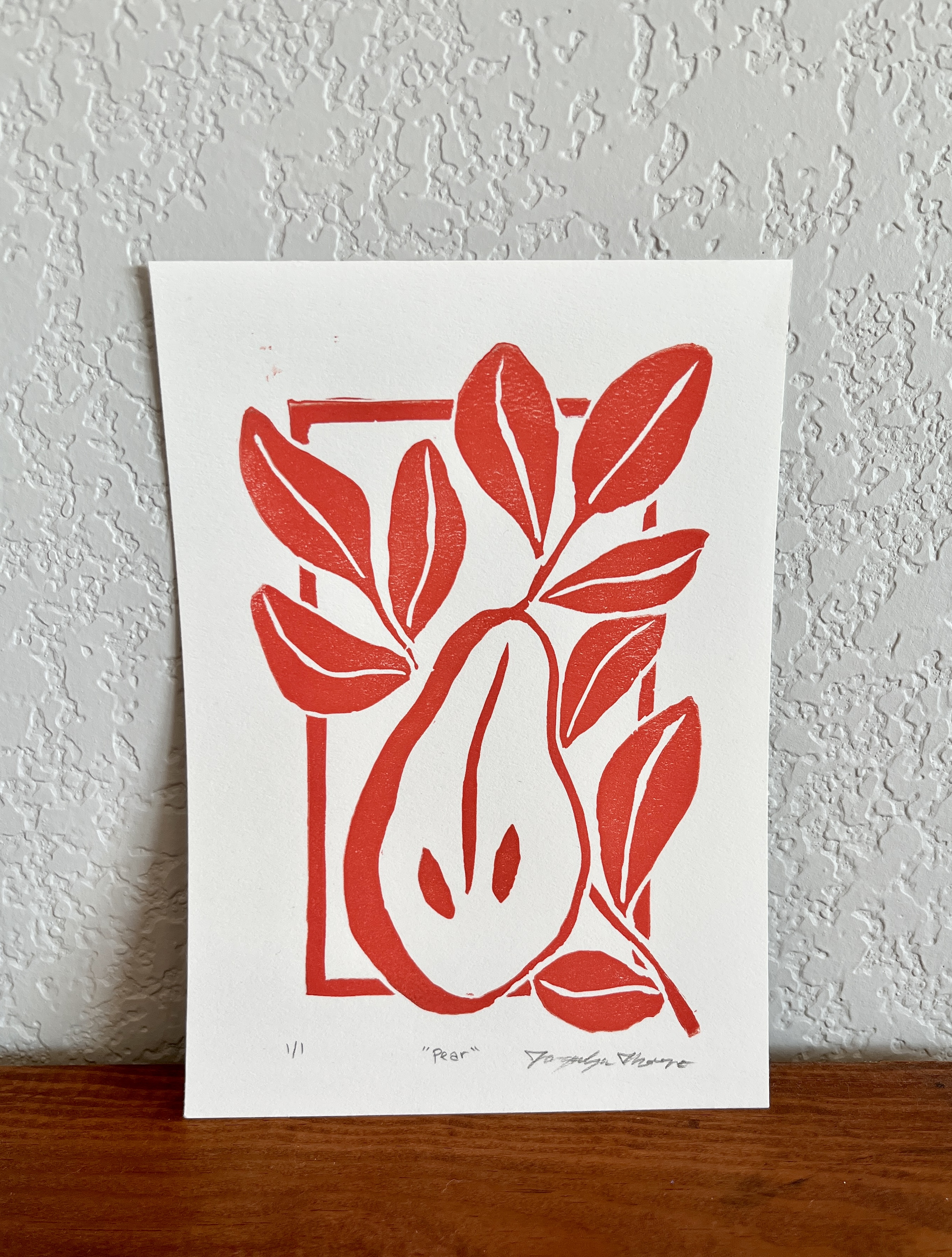 "Pear" Print - Red