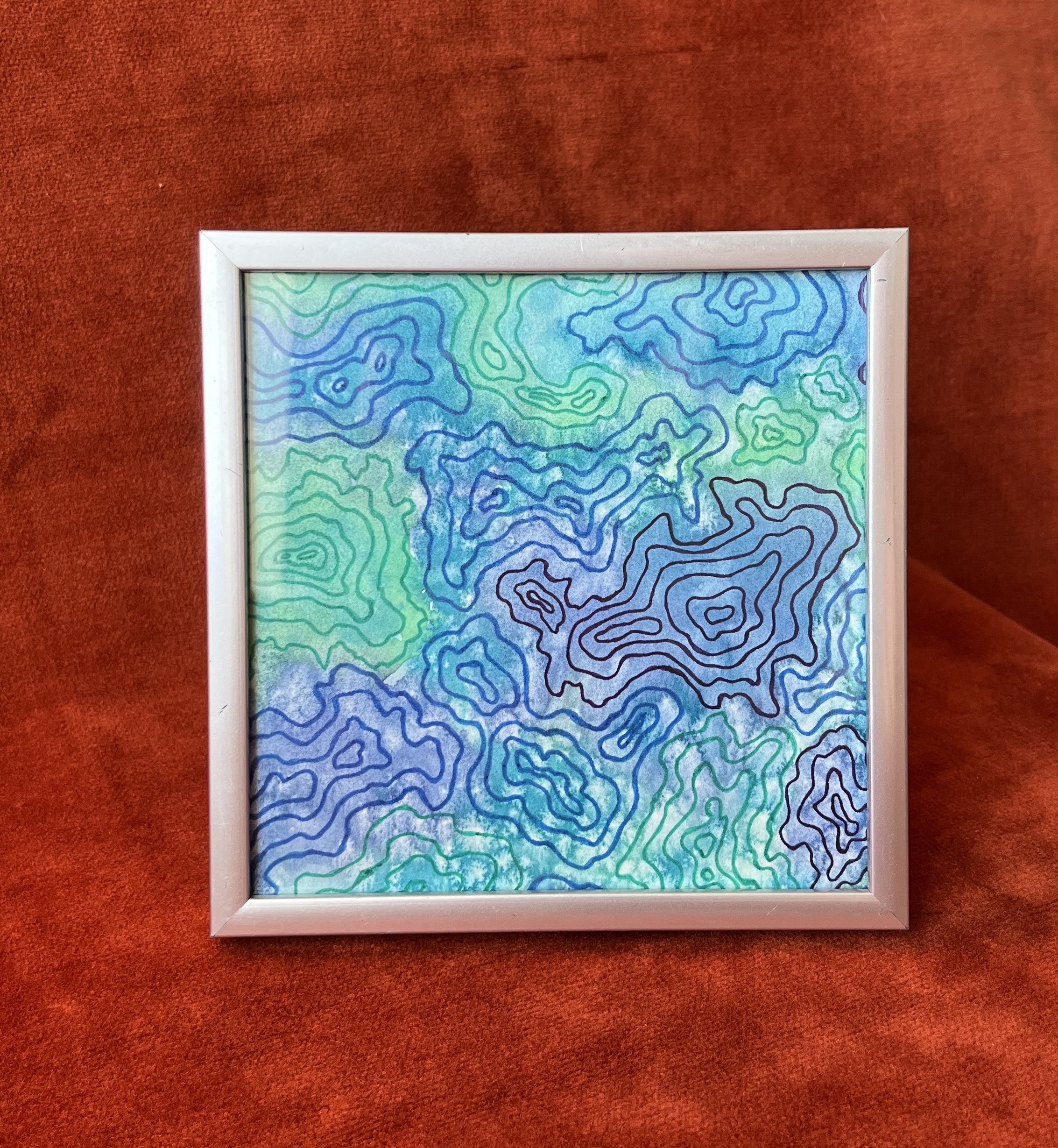 Abstract Mini - Original Watercolor Painting